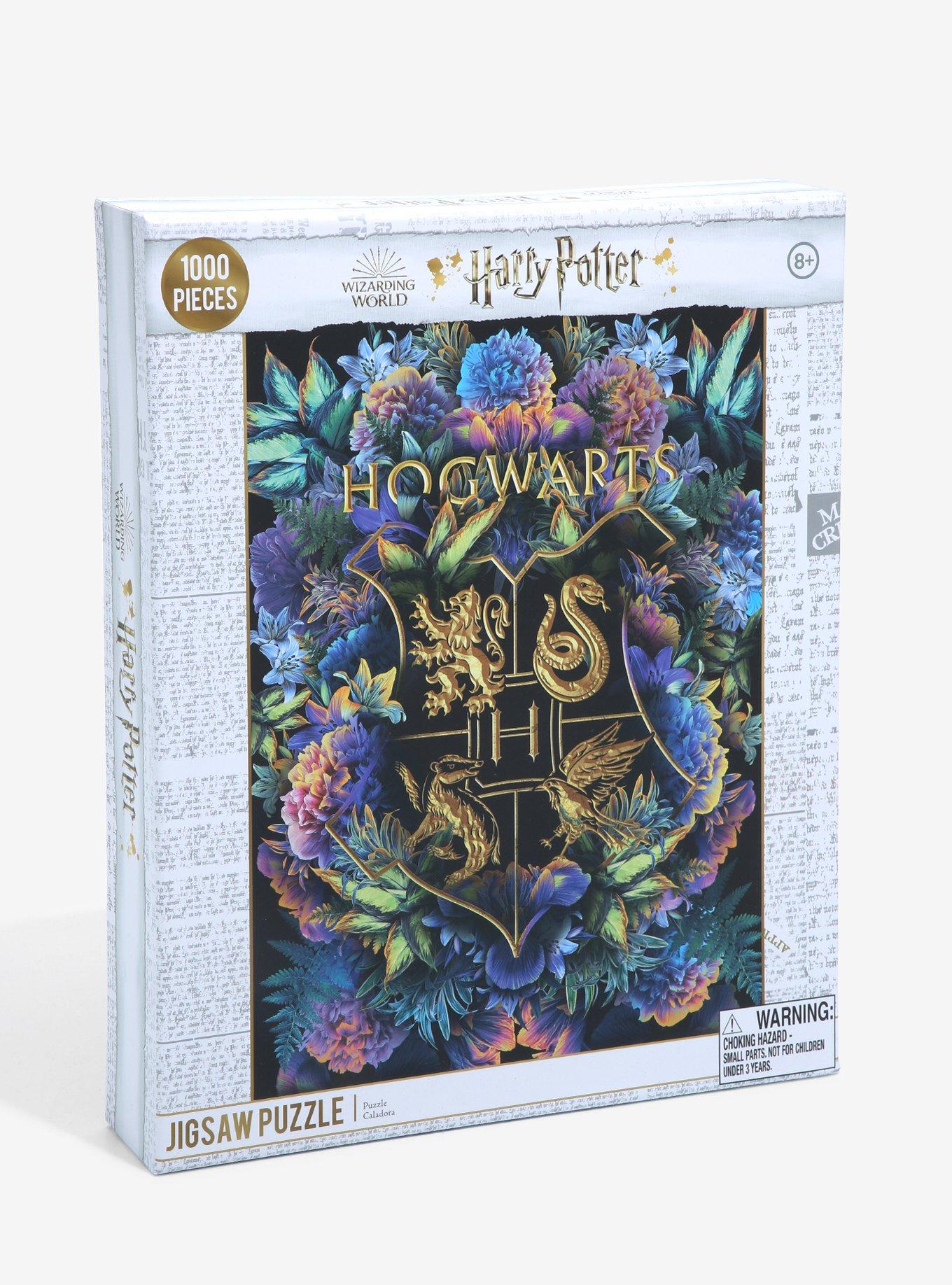 Harry Potter Floral Hogwarts Crest 1000-Piece Puzzle, , hi-res