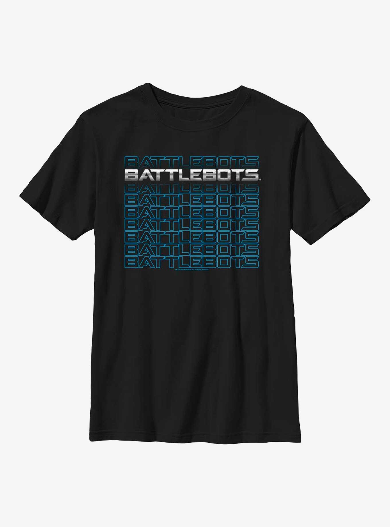 BattleBots BattleBots Text Stack Youth T-Shirt, BLACK, hi-res