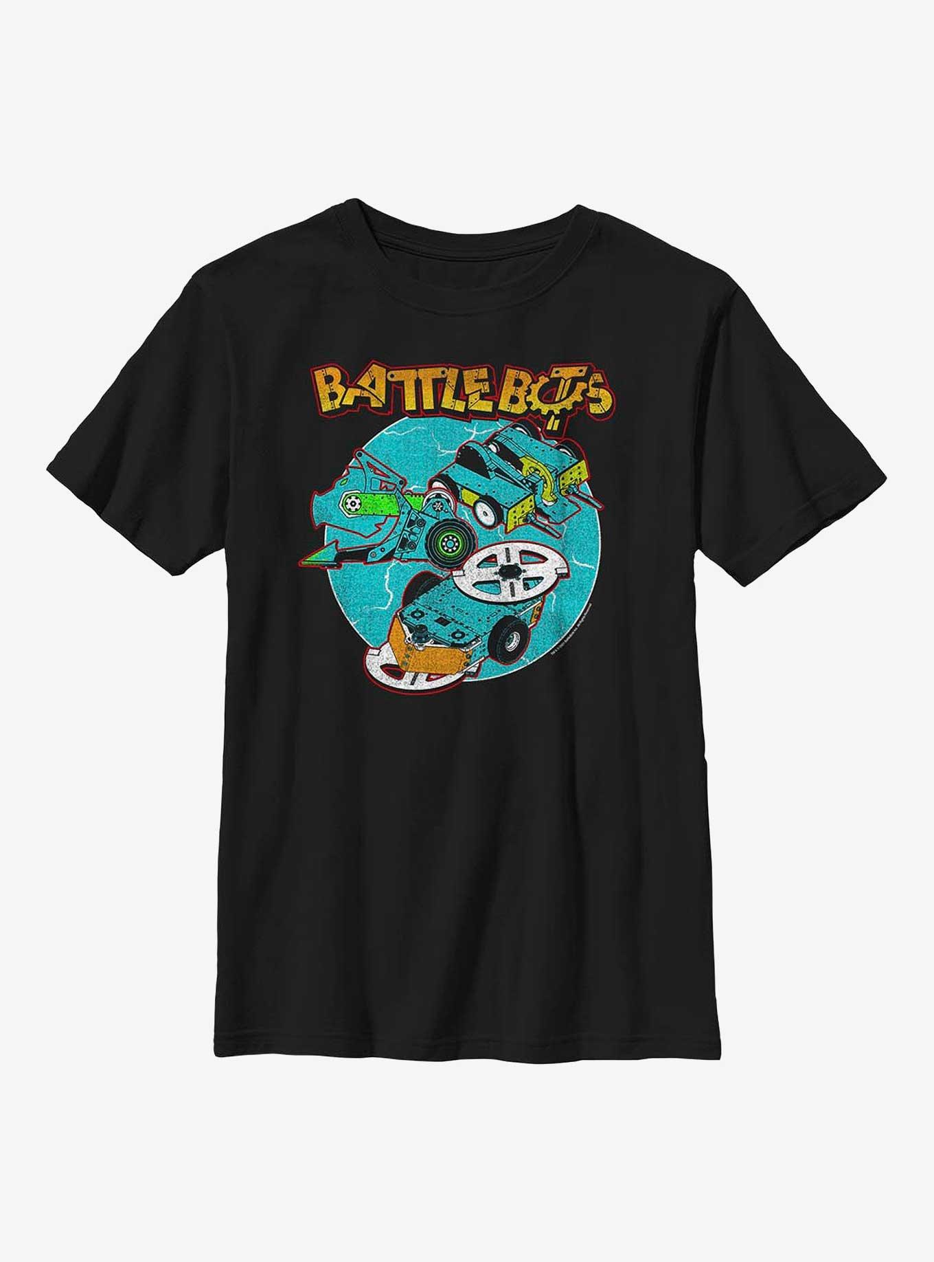 BattleBots Bot Lockup Youth T-Shirt, BLACK, hi-res