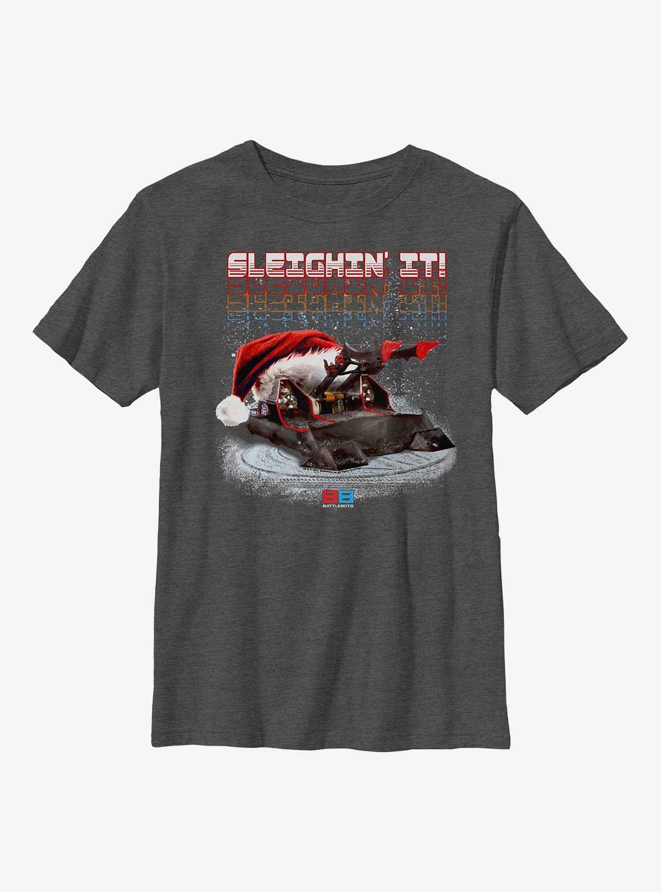 BattleBots Sleigh It Youth T-Shirt, CHAR HTR, hi-res