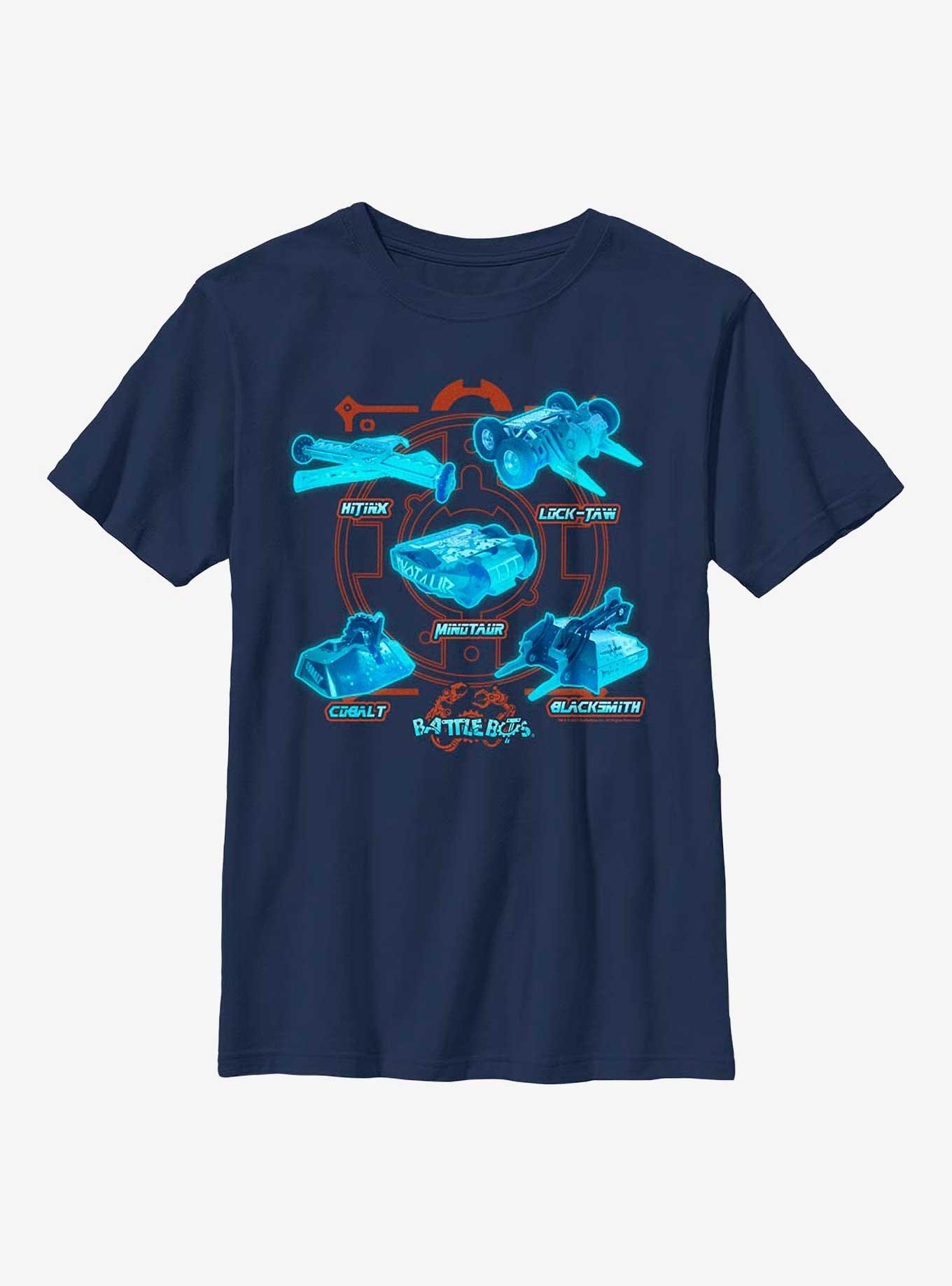 BattleBots Textbook Bots Youth T-Shirt, NAVY, hi-res