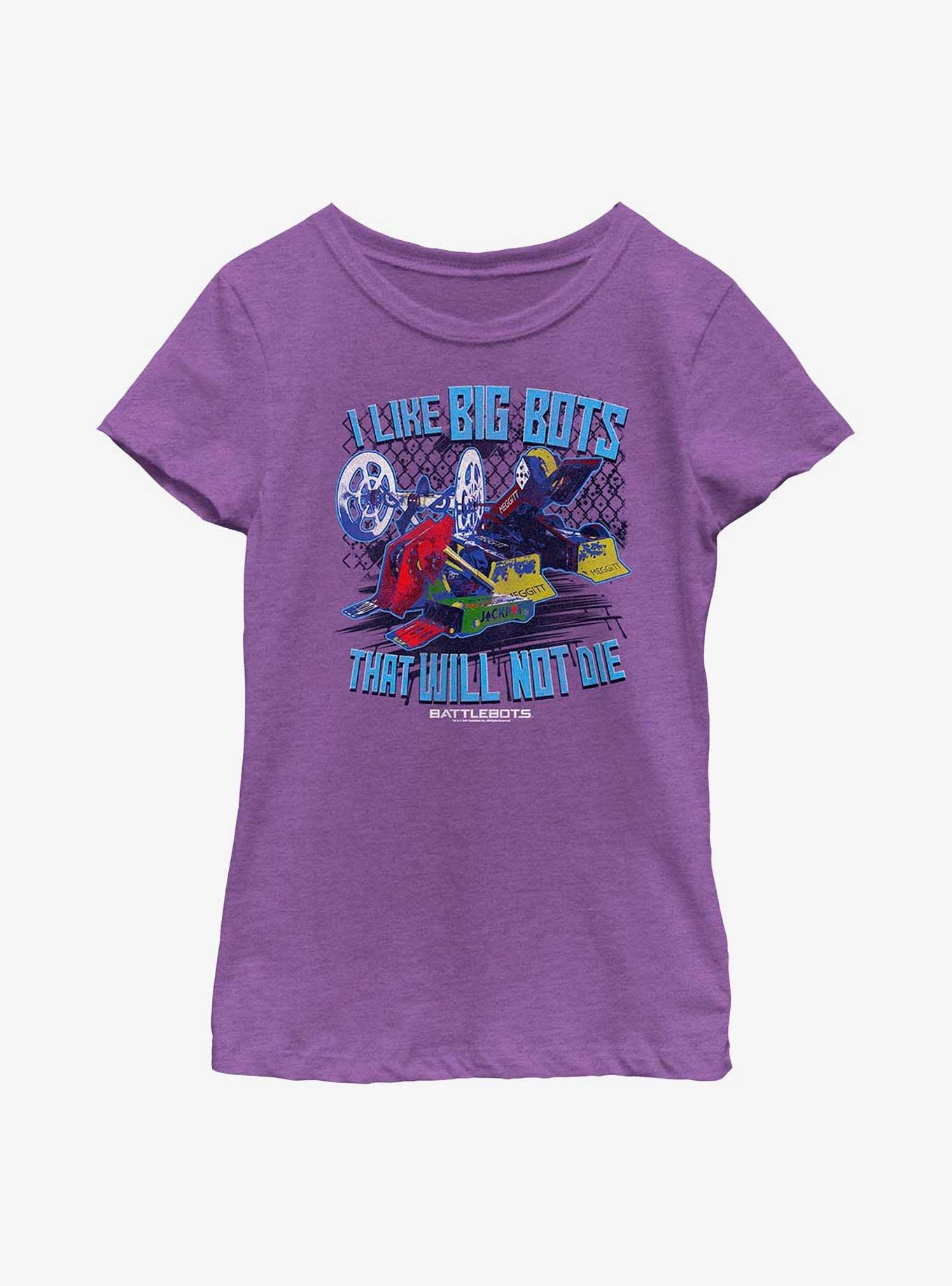 BattleBots I Like Big Bots Youth T-Shirt, PURPLE BERRY, hi-res