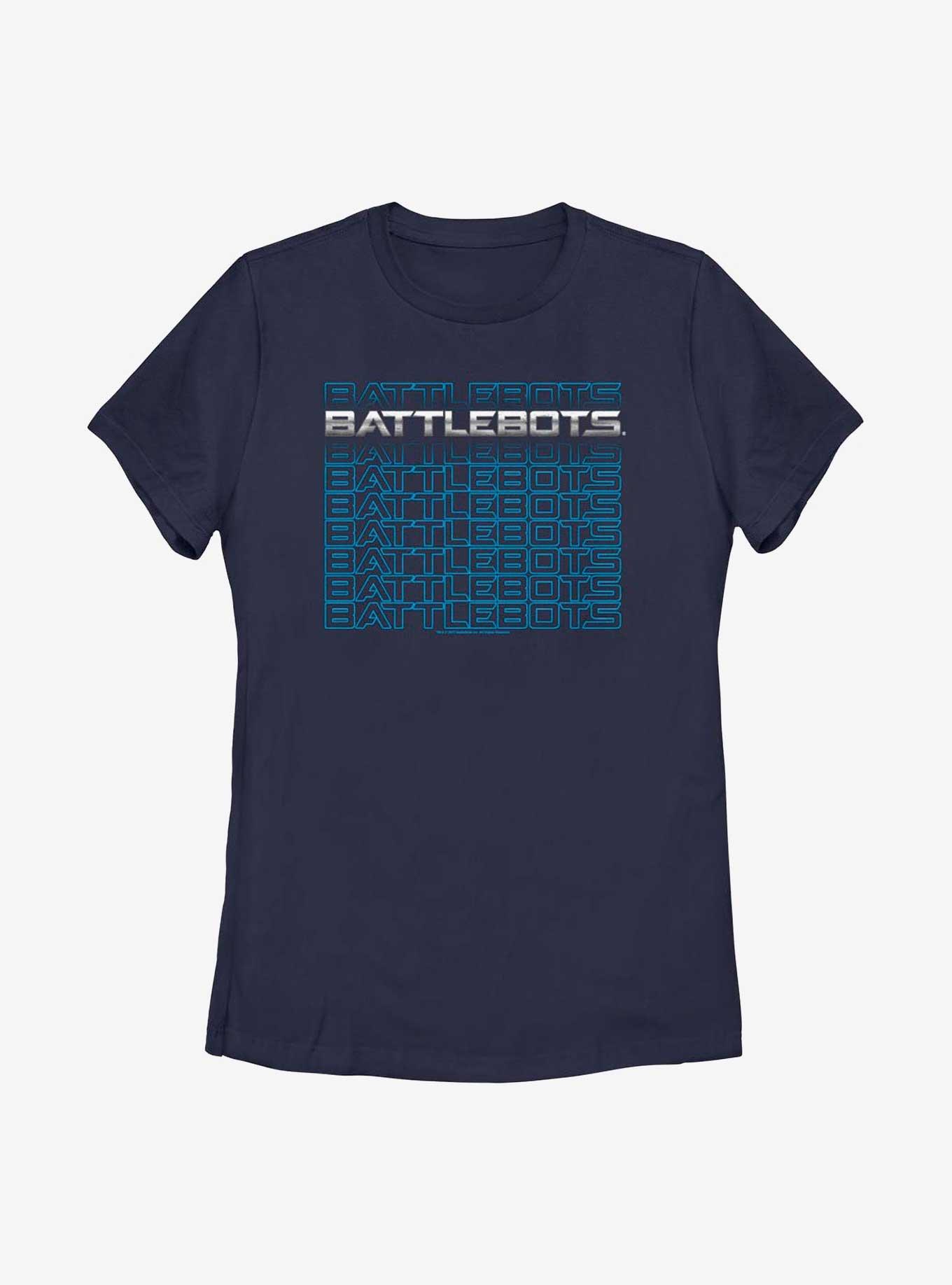 BattleBots BattleBots Text Stack Womens T-Shirt, NAVY, hi-res