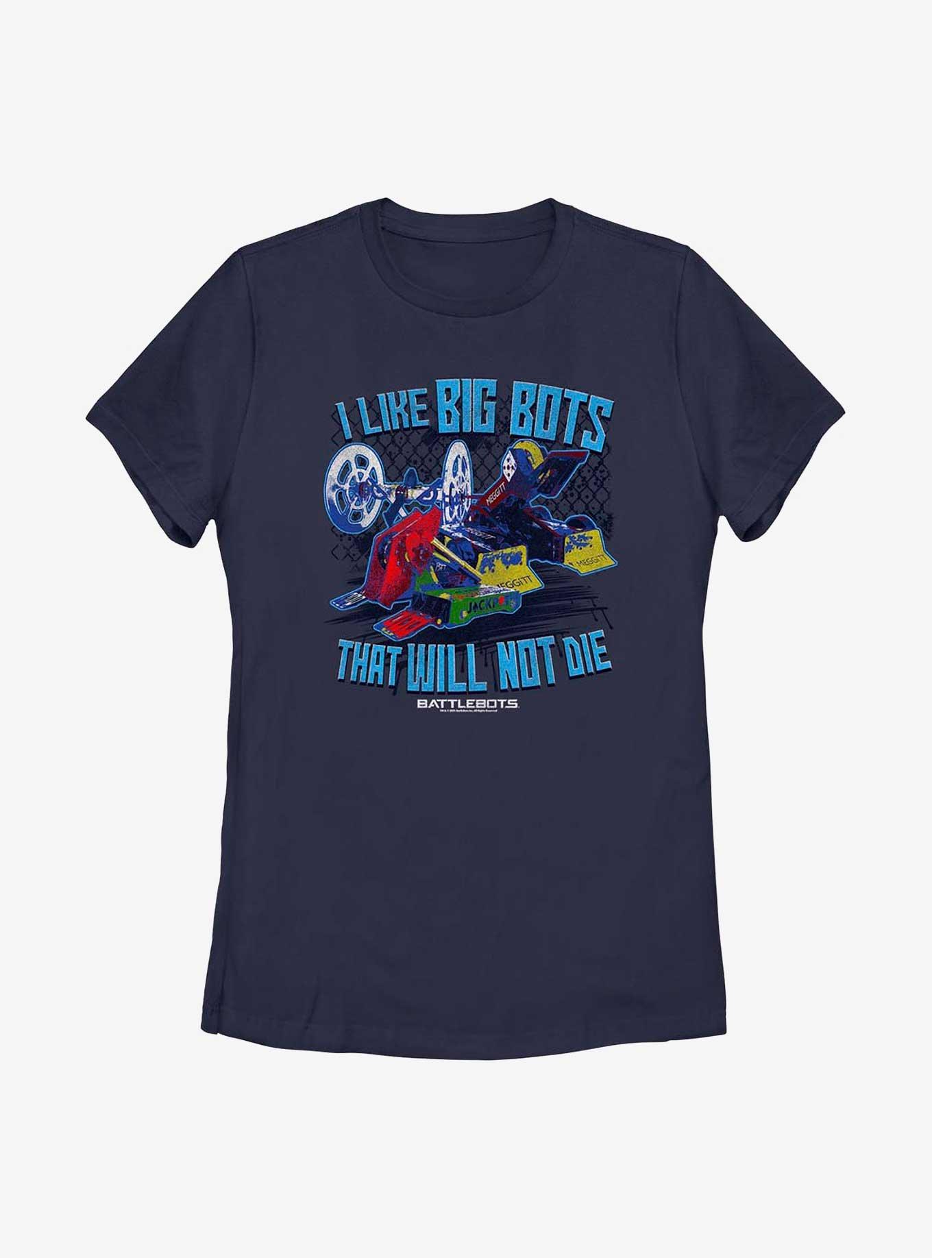 BattleBots I Like Big Bots Womens T-Shirt, NAVY, hi-res