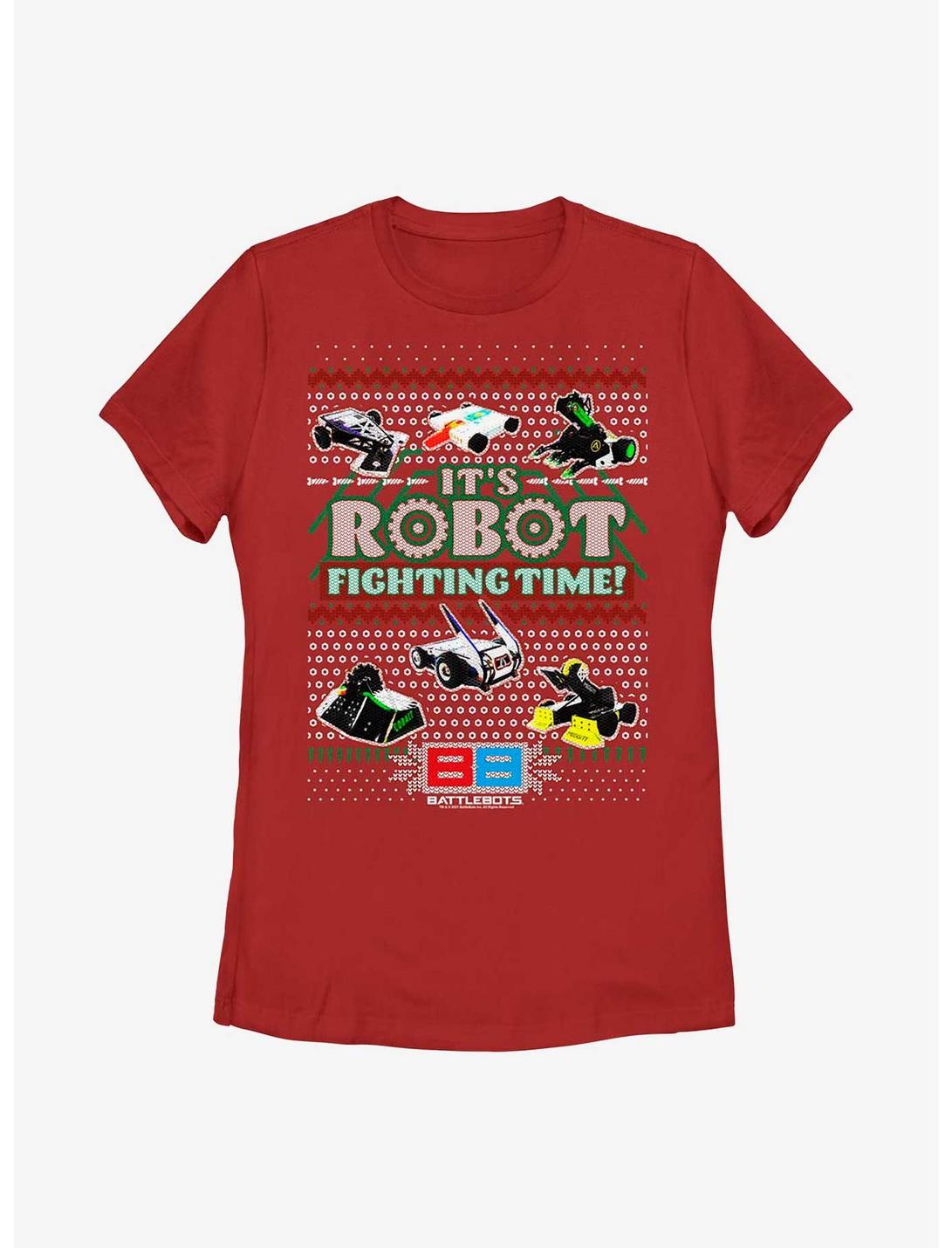 BattleBots It's Robot Fighting TIme Womens T-Shirt, RED, hi-res