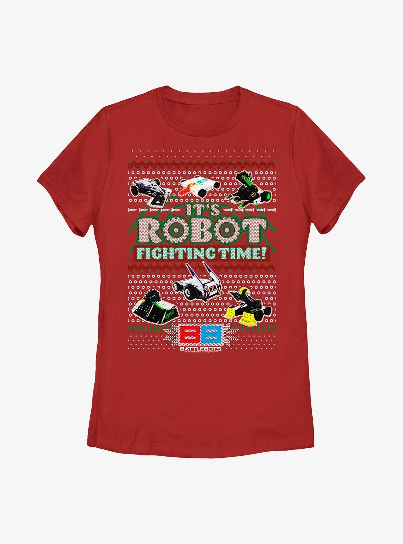 BattleBots It's Robot Fighting TIme Womens T-Shirt, RED, hi-res