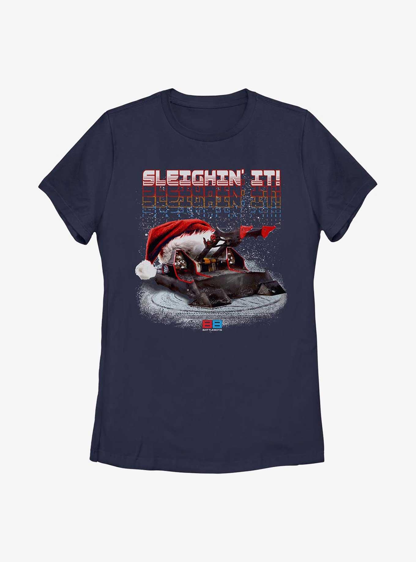 BattleBots Sleigh It Womens T-Shirt, NAVY, hi-res