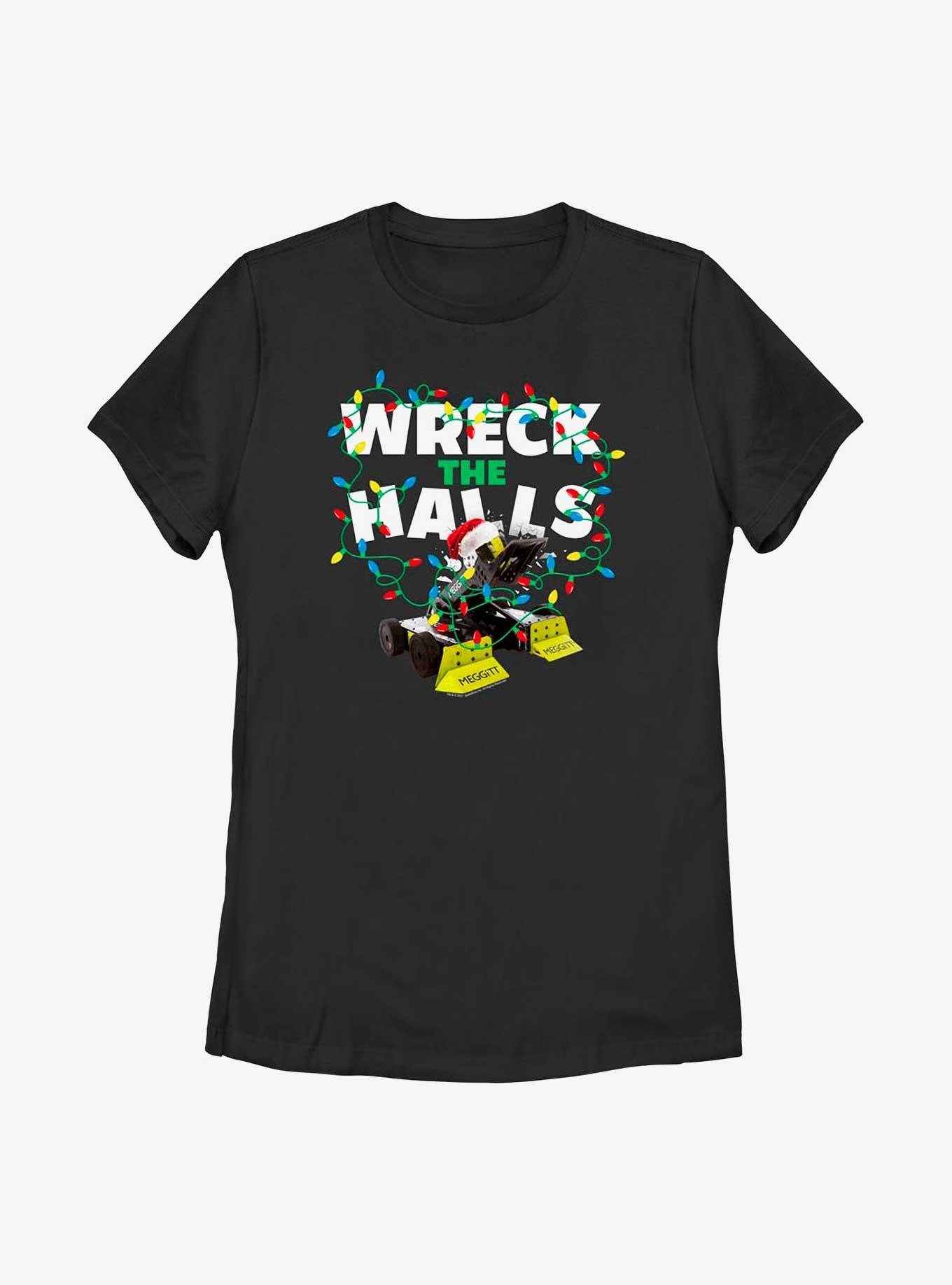 BattleBots Wreck The Halls Womens T-Shirt, BLACK, hi-res