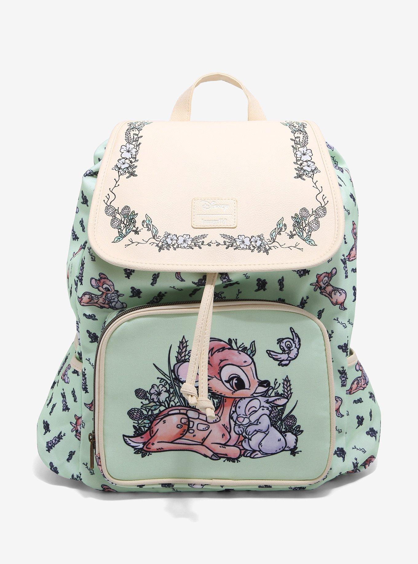 Loungefly Disney Bambi Allover Print Friends and Flowers Zip