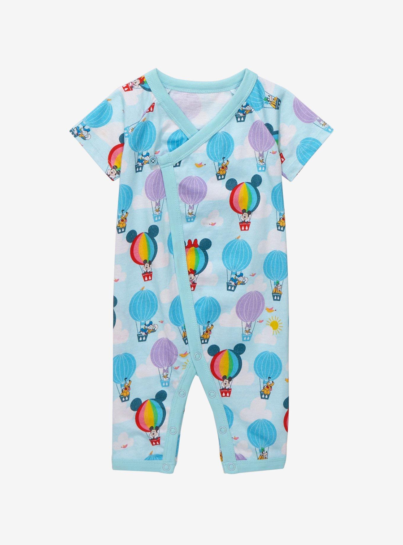 Disney Mickey Mouse & Friends Air Balloons Infant Wrap One-Piece - BoxLunch Exclusive, LIGHT BLUE, hi-res
