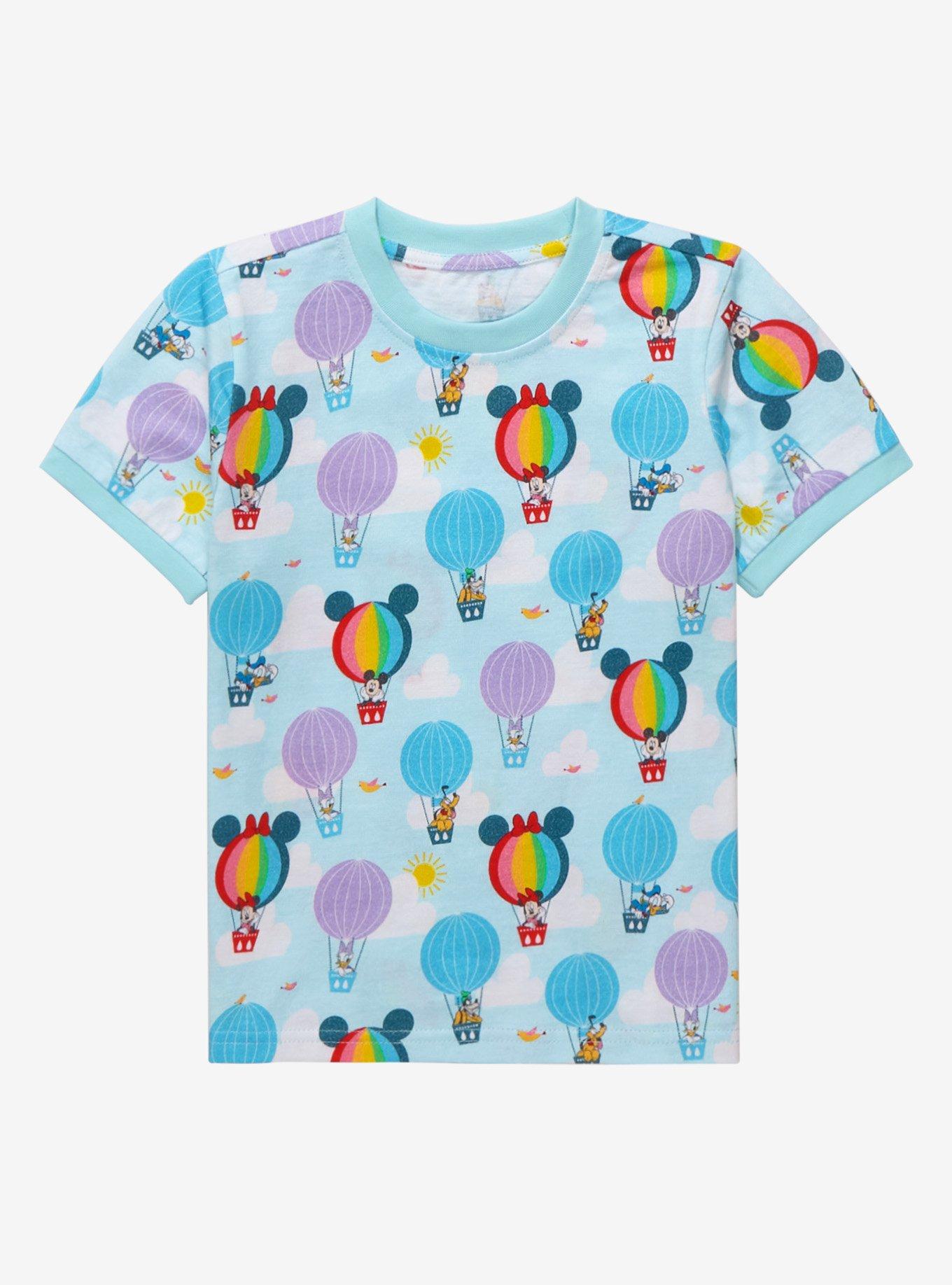 Disney Mickey Mouse & Friends Air Balloons Toddler T-Shirt - BoxLunch Exclusive, LIGHT BLUE, hi-res