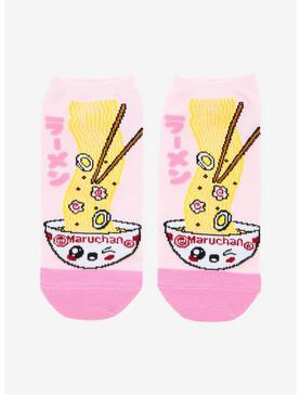 Maruchan Ramen Bowl Pink No-Show Socks, , hi-res