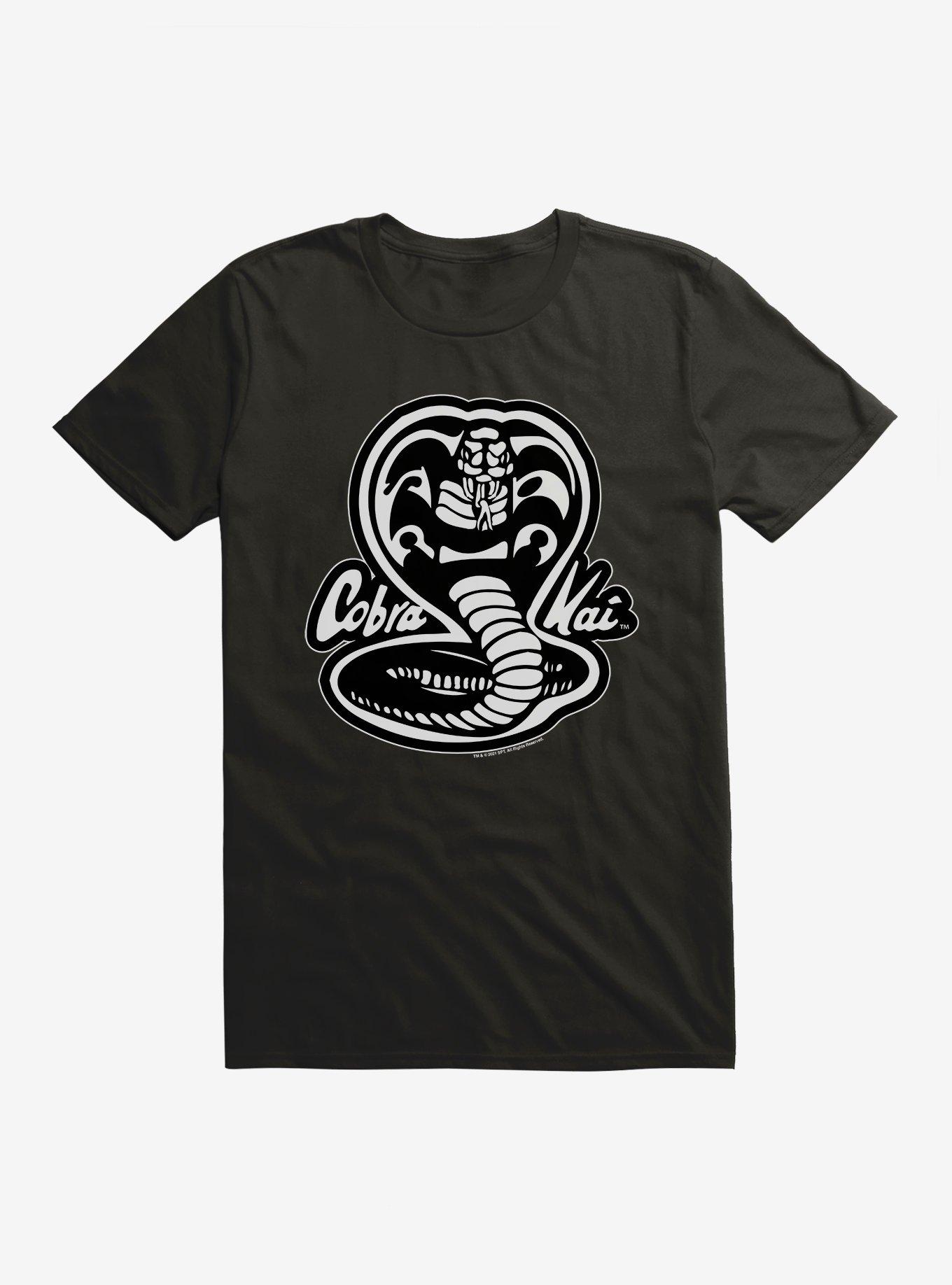 Cobra Kai Black And White Logo T-Shirt, BLACK, hi-res