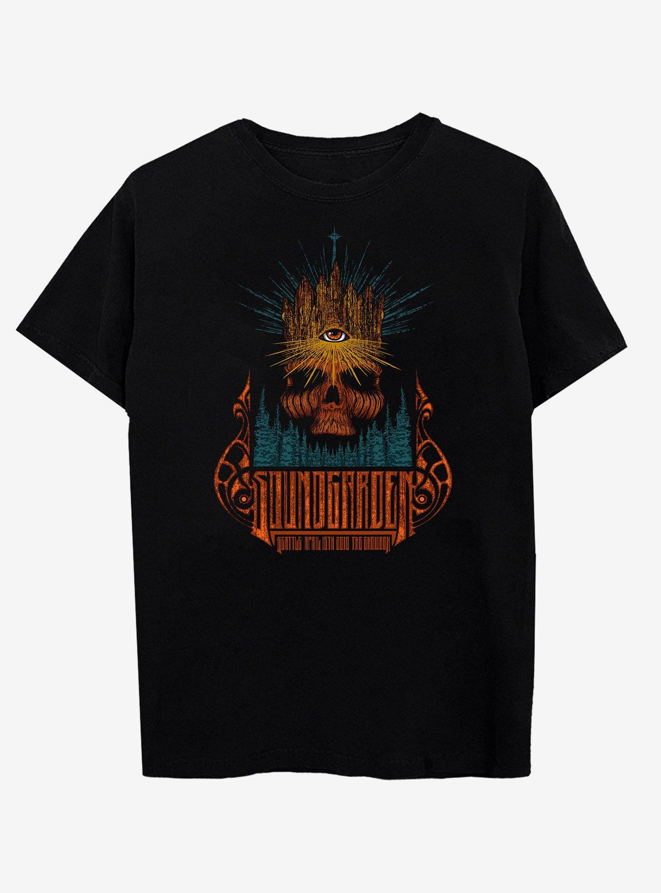 Soundgarden Skull & Forest T-Shirt, BLACK, hi-res