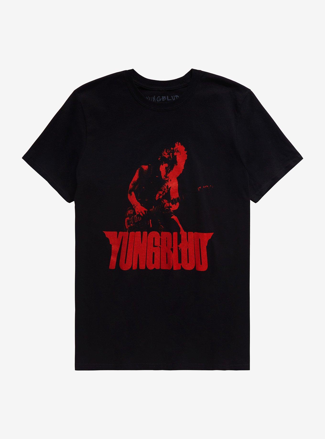 YUNGBLUD Red Guitar T-Shirt, BLACK, hi-res