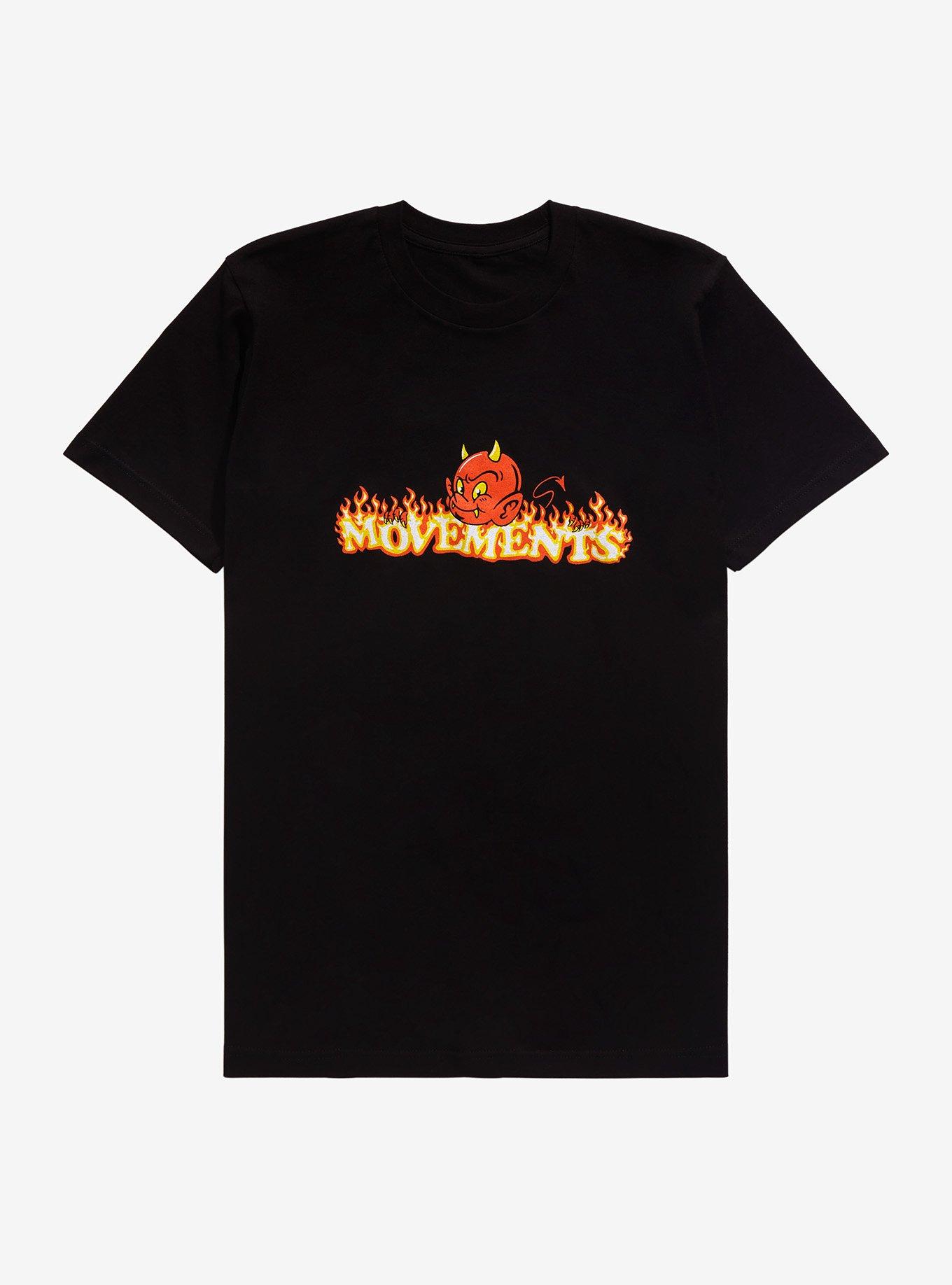 Movements Flame Logo T-Shirt, BLACK, hi-res
