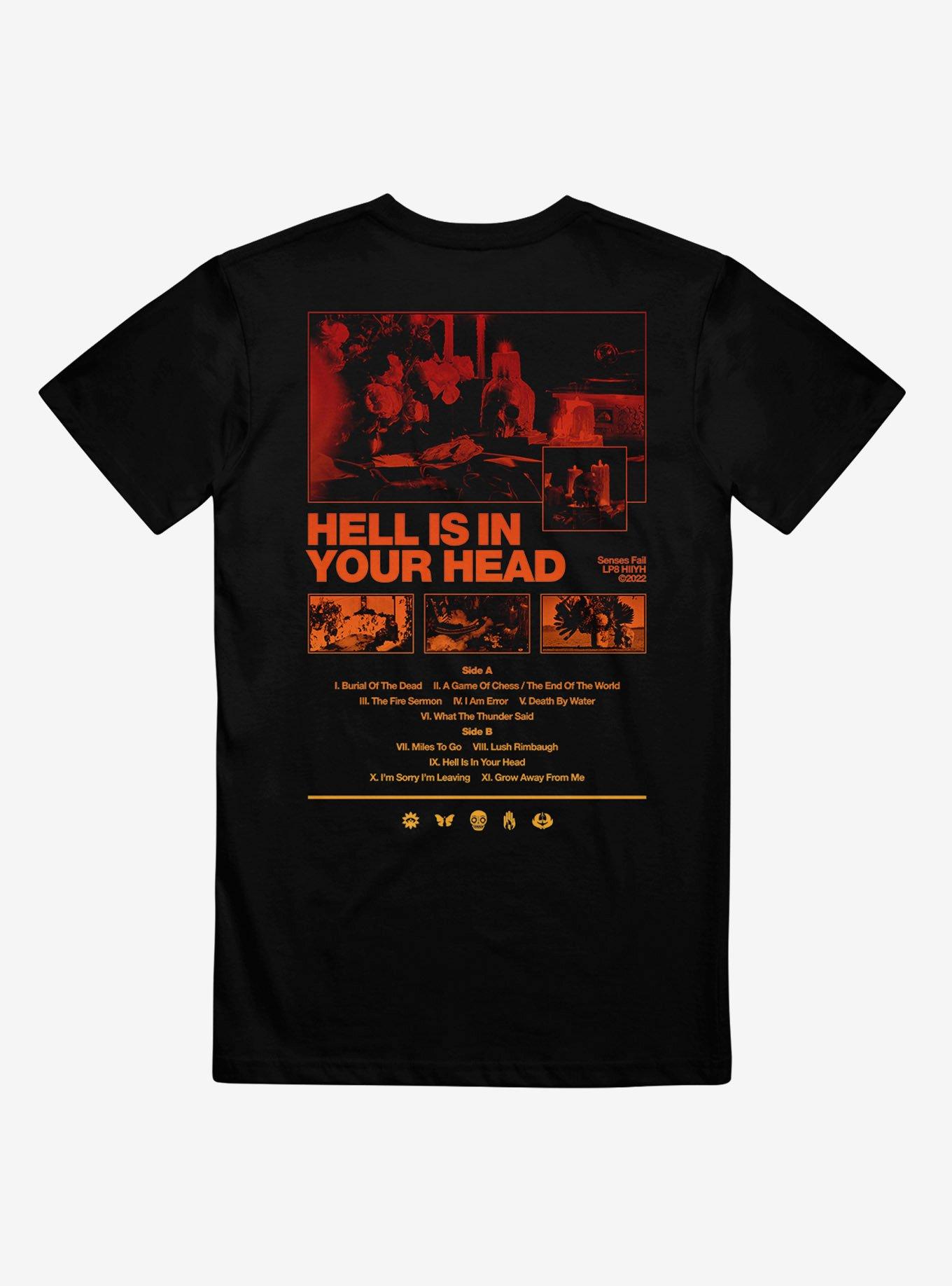Senses Fail Hell Is In Your Head T-Shirt, BLACK, hi-res