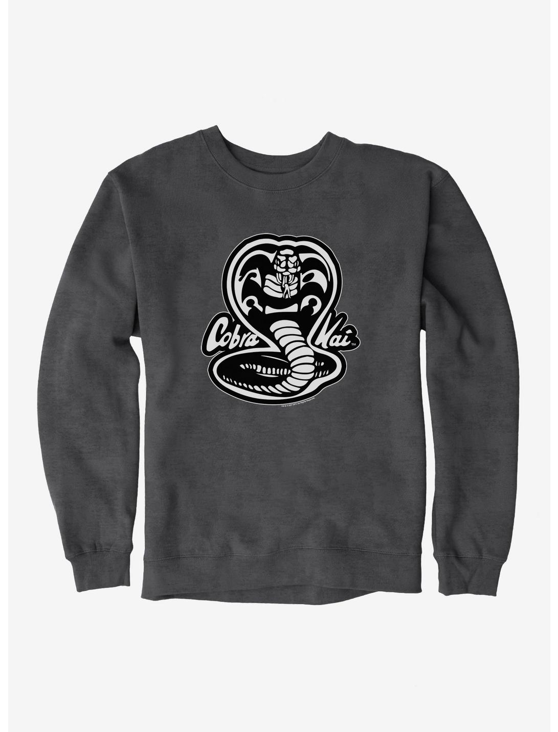 Cobra Kai Black And White Logo Sweatshirt, CHARCOAL, hi-res