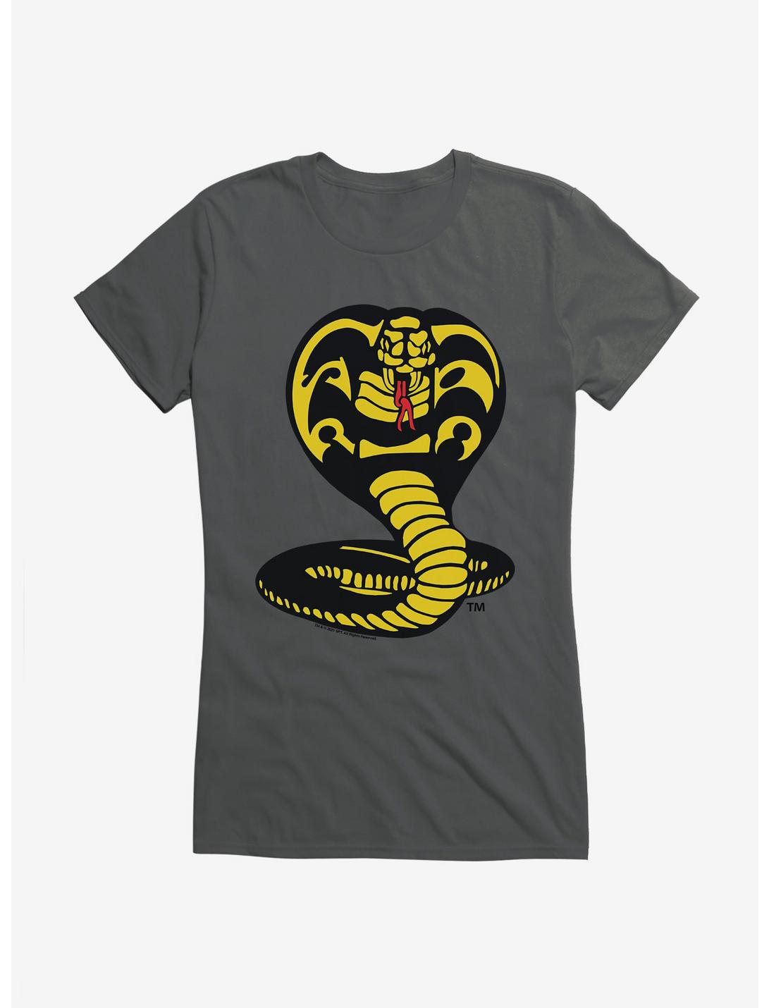 Cobra Kai Logo Girls T-Shirt, CHARCOAL, hi-res