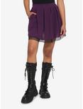 Plus Size Purple Fishnet Skirt, PURPLE, hi-res