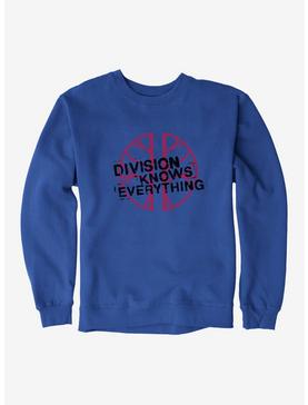Doctor Who Division Knows Everything Sweatshirt, ROYAL, hi-res