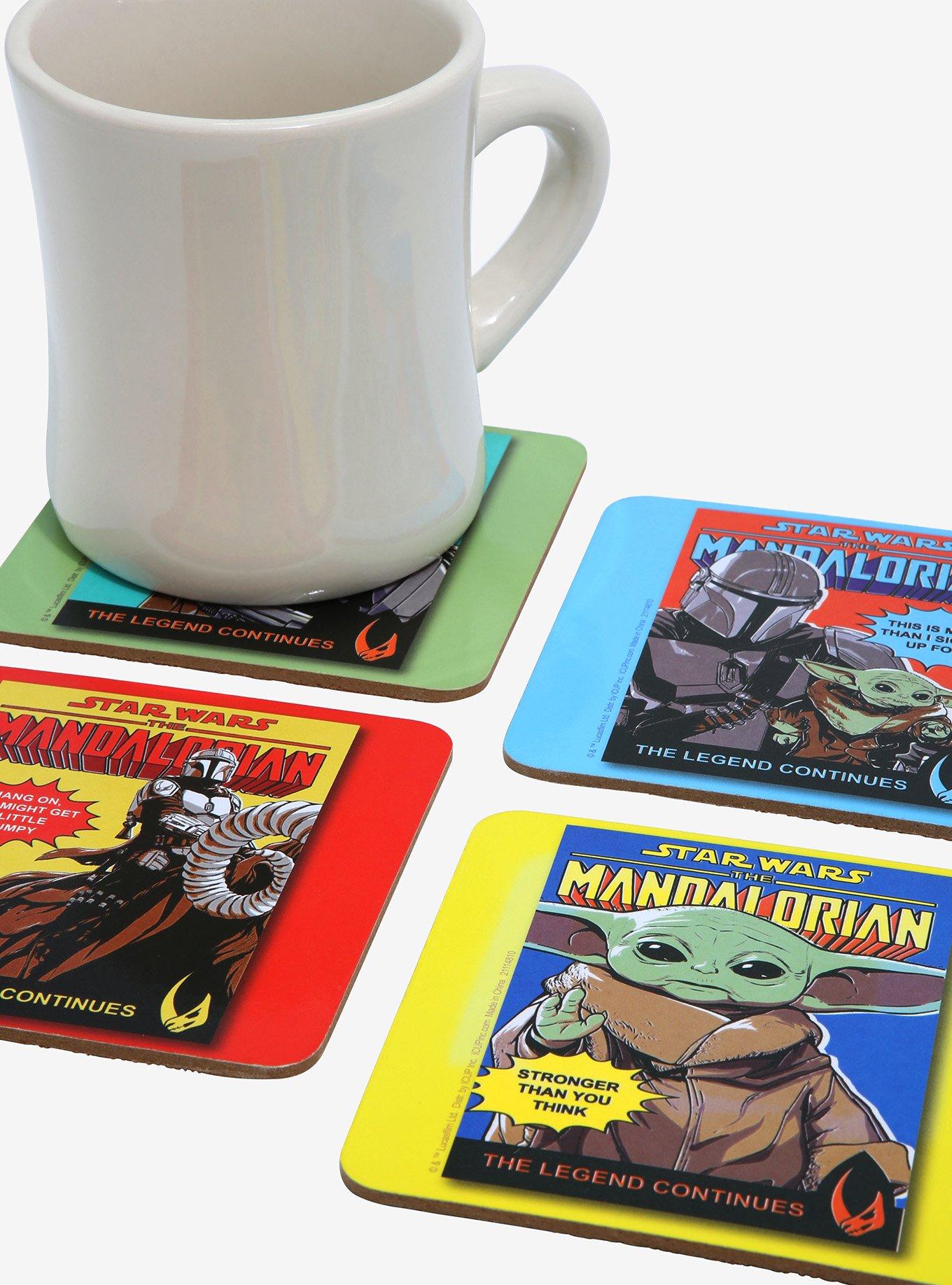 Star Wars The Mandalorian Comic Book Art Coaster Set , , hi-res