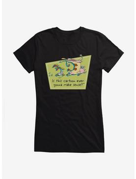 Cow and Chicken Cartoon Makes Sense Girl's T-Shirt, , hi-res