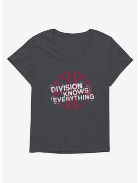 Doctor Who Division Knows Everything Girls T-Shirt Plus Size, CHARCOAL HEATHER, hi-res