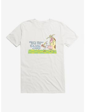 Cow and Chicken What's Wrong Brain T-Shirt, WHITE, hi-res