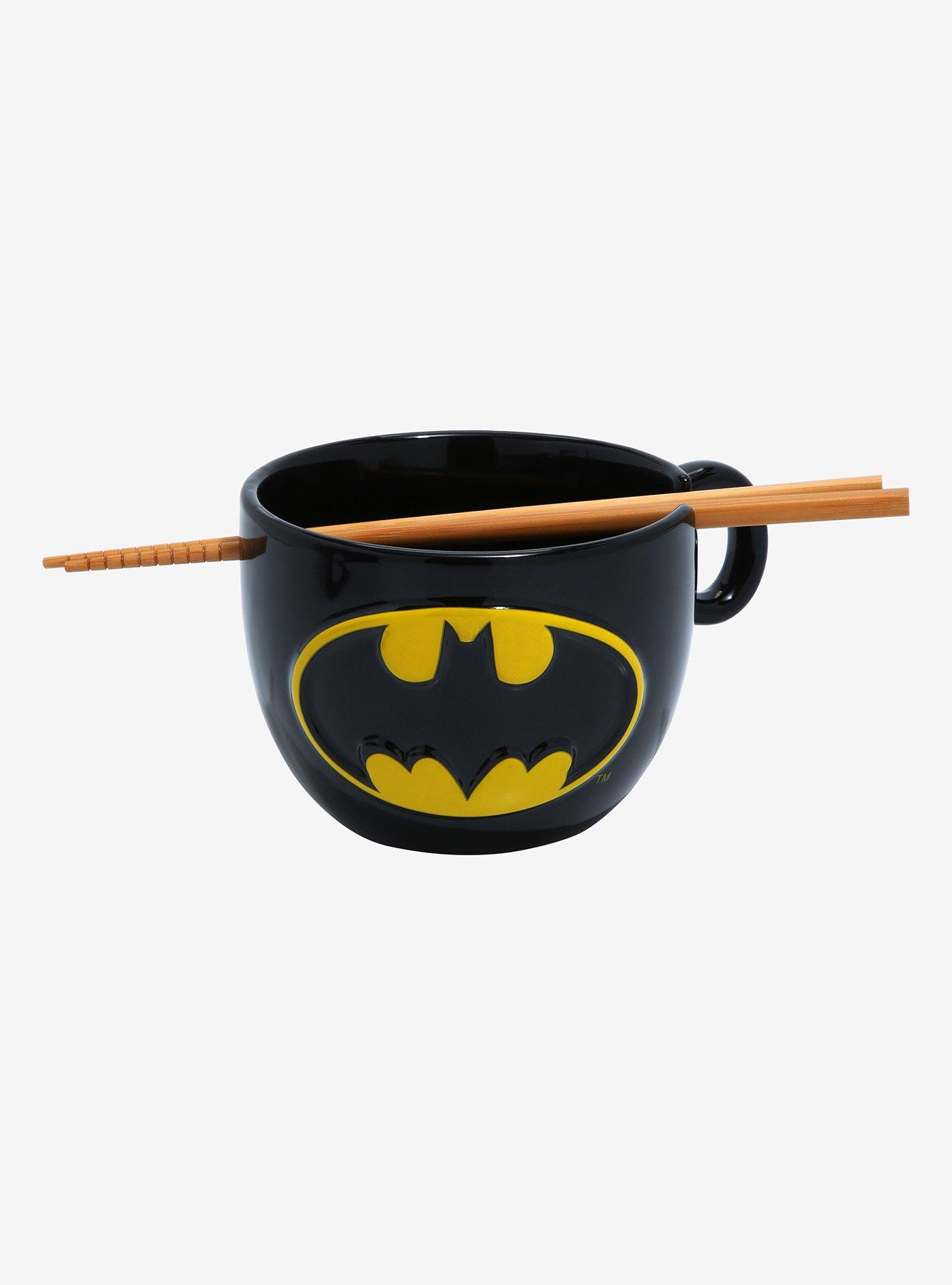 DC Comics Batman Bat Logo Ramen Bowl with Chopsticks | BoxLunch