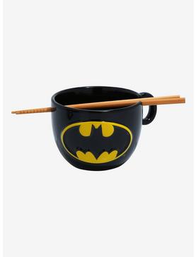 DC Comics Batman Bat Logo Ramen Bowl with Chopsticks, , hi-res