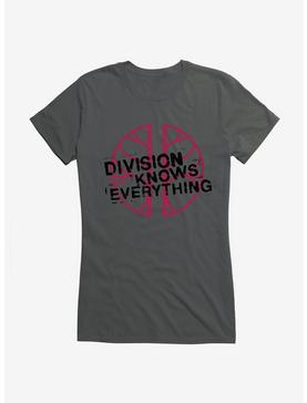Doctor Who Division Knows Everything Girls T-Shirt, CHARCOAL, hi-res