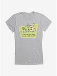 Cow and Chicken Cartoon Makes Sense Girl's T-Shirt, HEATHER GREY, hi-res