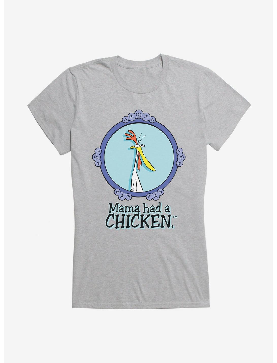 Cow and Chicken Mama Had a Chicken Girl's T-Shirt, HEATHER GREY, hi-res