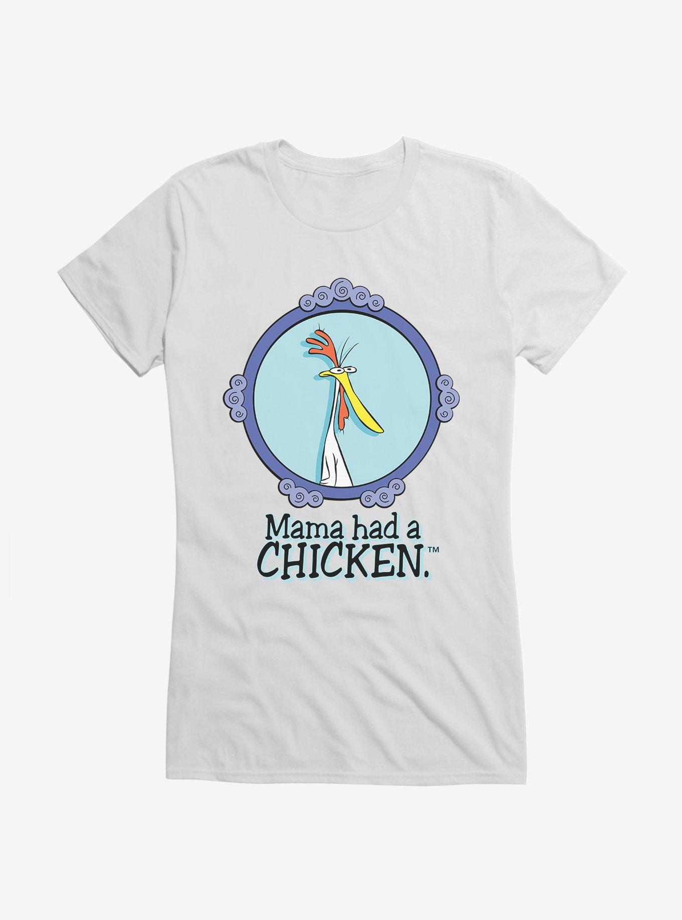 Cow and Chicken Mama Had a Chicken Girl's T-Shirt, WHITE, hi-res