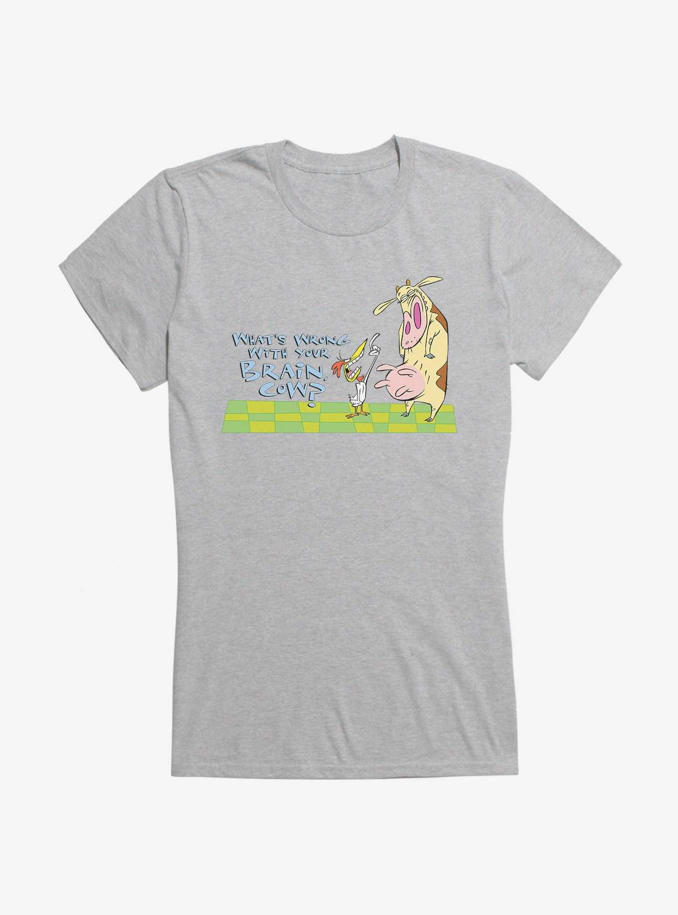 Cow and Chicken What's Wrong Brain Girl's T-Shirt, , hi-res
