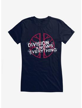 Doctor Who Division Knows Everything Girls T-Shirt, NAVY, hi-res