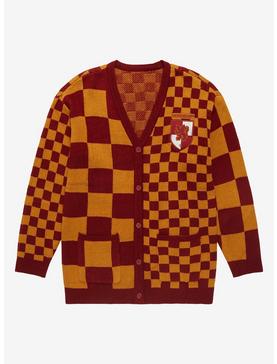 Plus Size Harry Potter Gryffindor Checkered Women's Cardigan - BoxLunch Exclusive, , hi-res