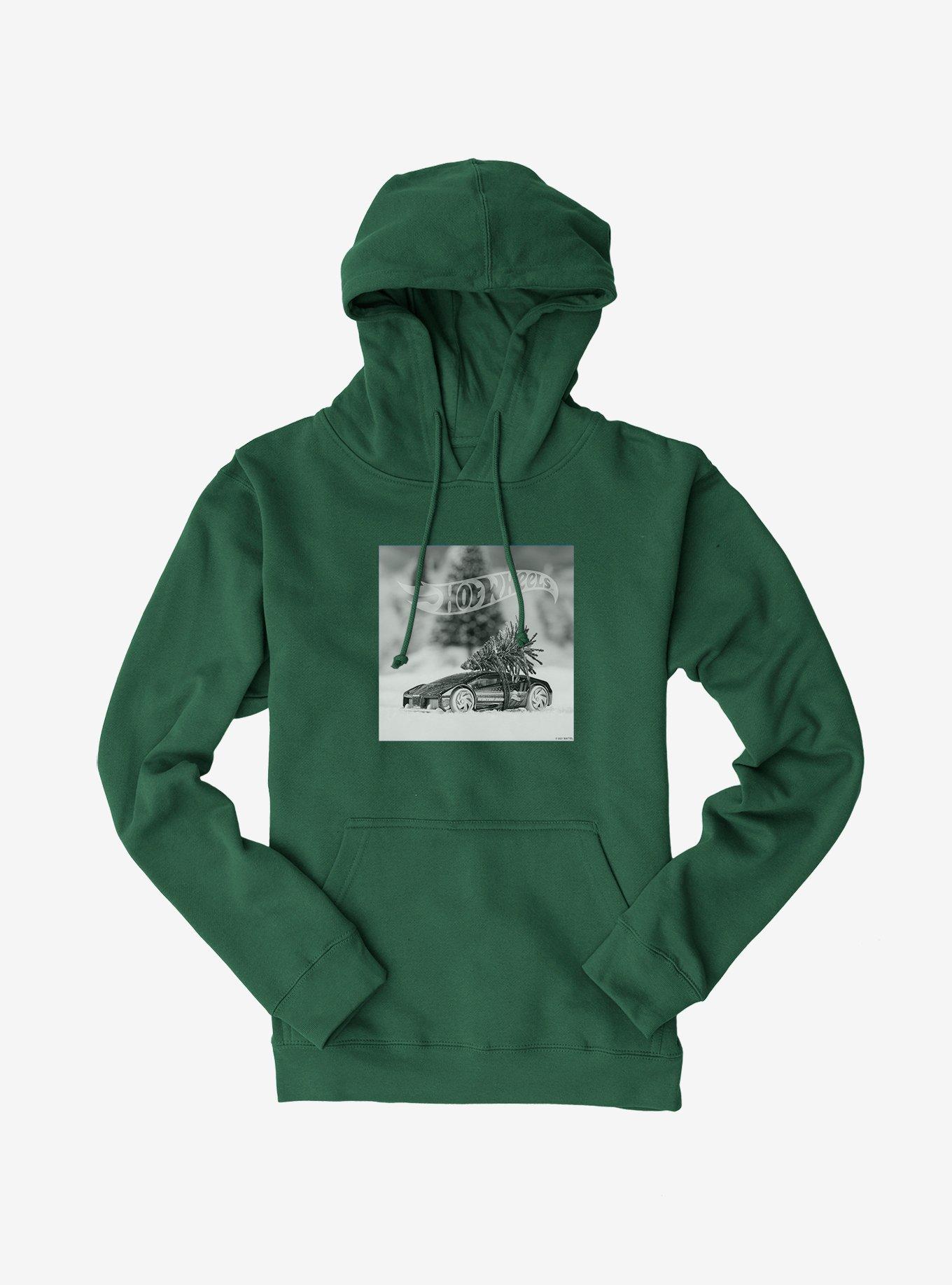 Hot Wheels Christmas Tree Hoodie, FOREST, hi-res