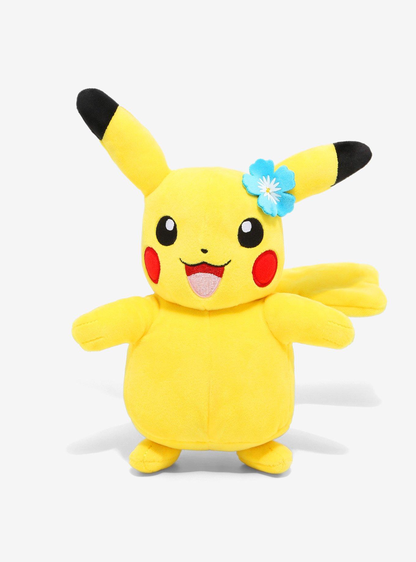 Pokemon Pikachu Blue Flower Plush, , hi-res