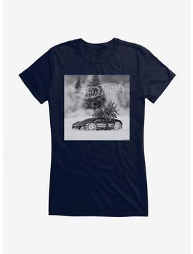 Hot Wheels Christmas Tree Girls T-Shirt, NAVY, hi-res