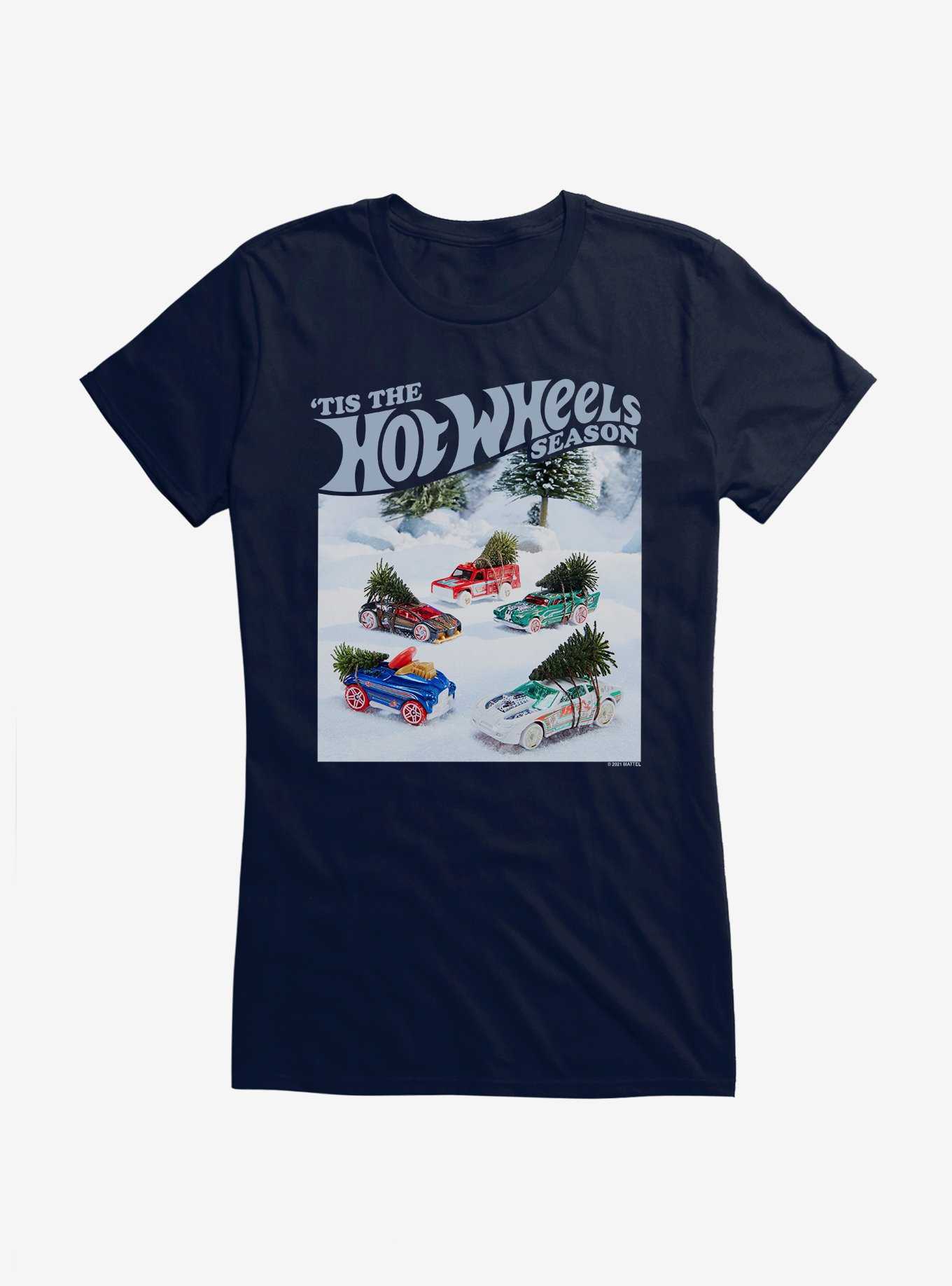 Hot Wheels Snowflake Girls T-Shirt, NAVY, hi-res