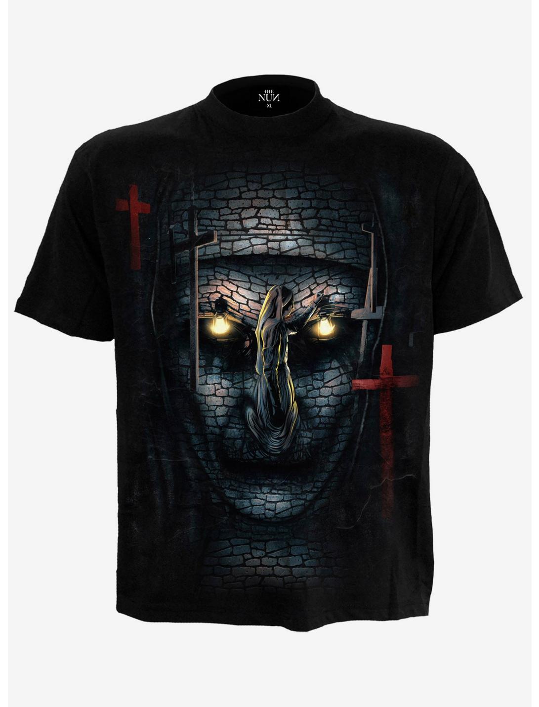 The Nun Skull Illusion T-Shirt, BLACK, hi-res