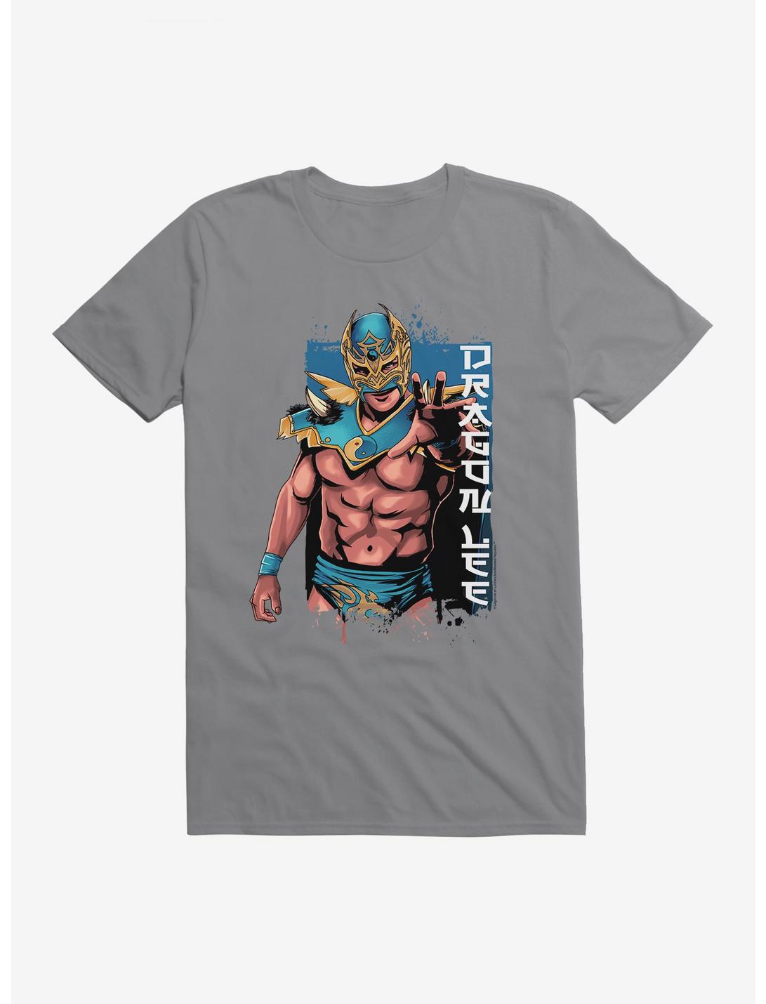 Masked Republic Legends Of Lucha Libre Dragon Lee Portrait T-Shirt, STORM GREY, hi-res