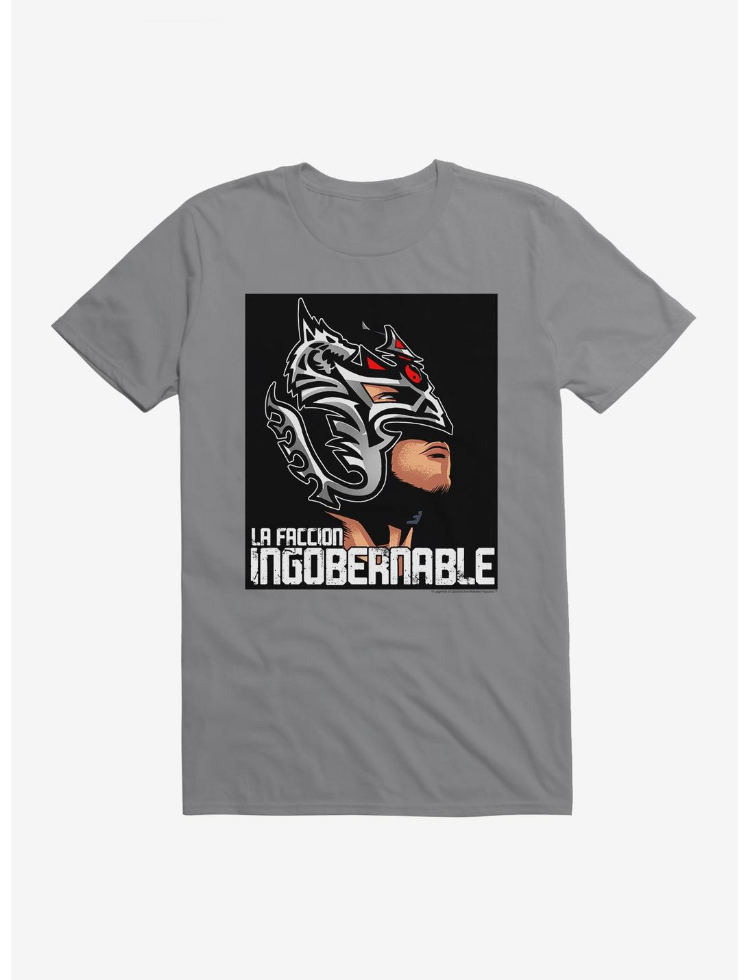 Masked Republic Legends Of Lucha Libre La Faccion Ingobernable Dragon Lee T-Shirt, STORM GREY, hi-res