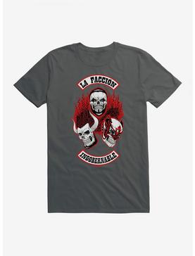 Masked Republic Legends Of Lucha Libre La Faccion Ingobernable Skulls T-Shirt, CHARCOAL, hi-res