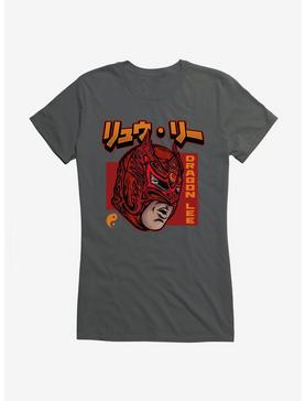 Masked Republic Legends Of Lucha Libre Dragon Lee Masked Headshot Girls T-Shirt, CHARCOAL, hi-res