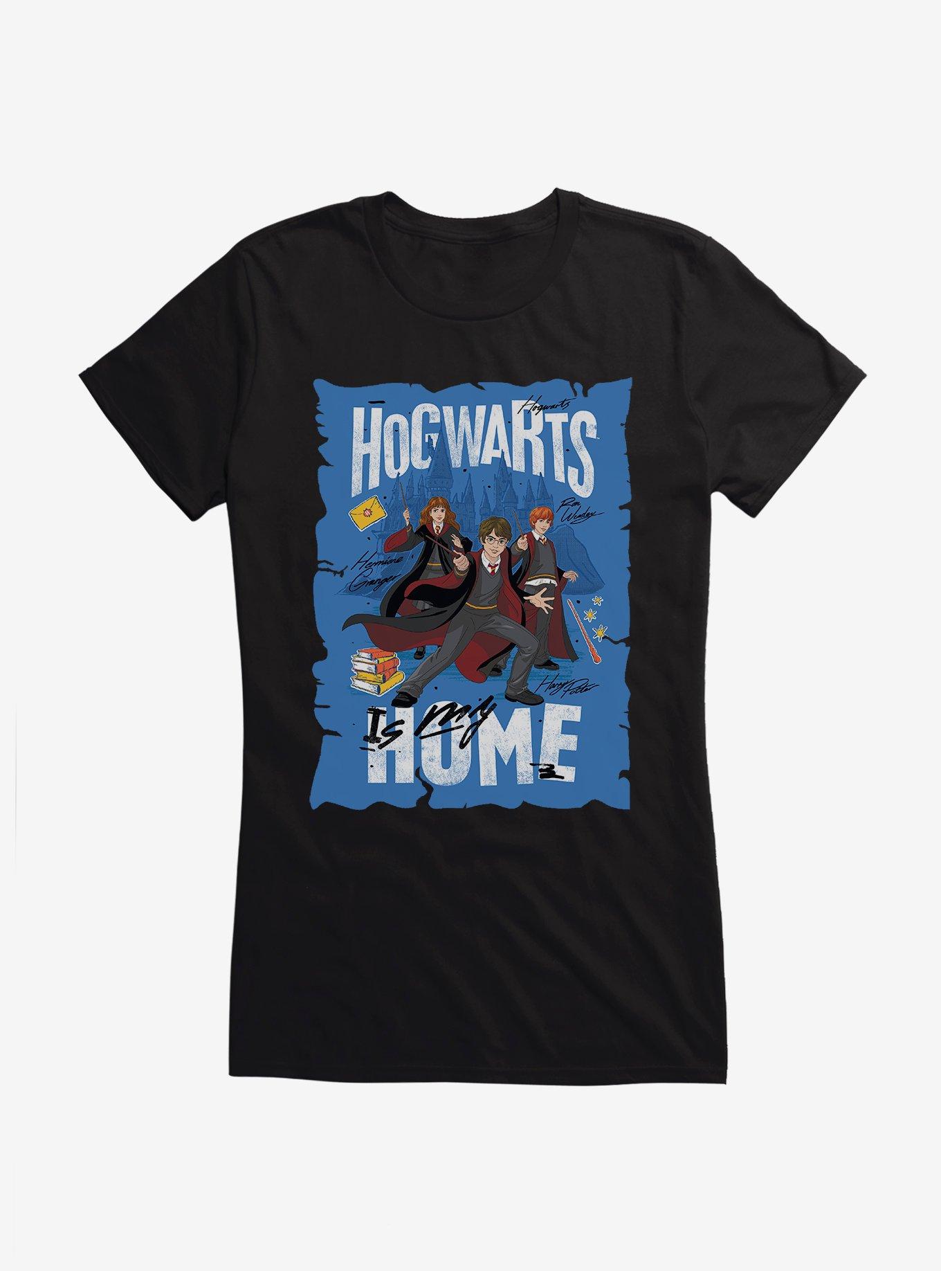 Harry Potter Hogwarts Is My Home Blue Art Girls TShirt Hot Topic