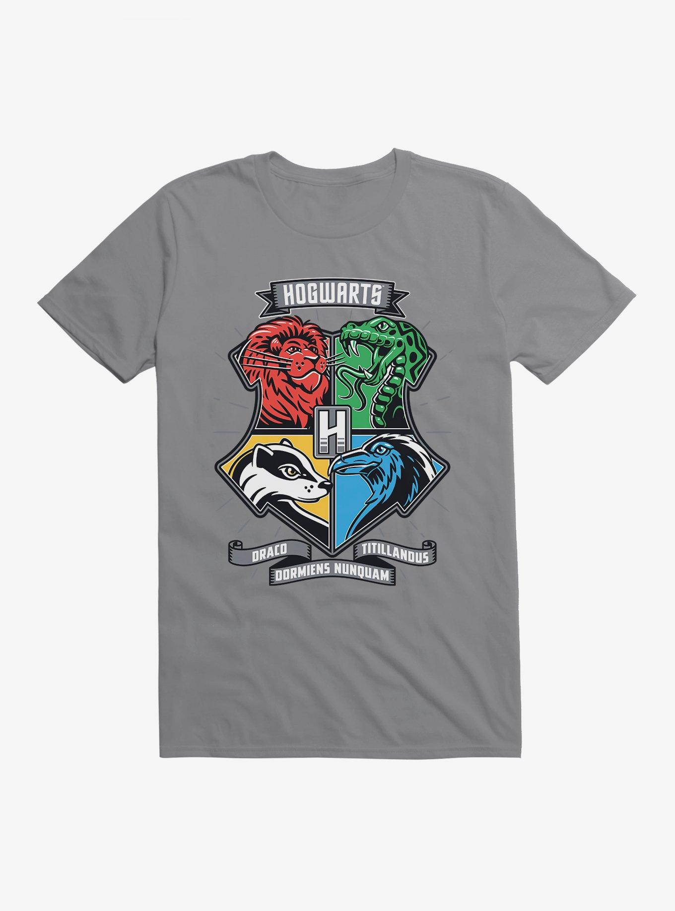 Harry Potter Hogwarts Houses Patch Art T-Shirt, , hi-res