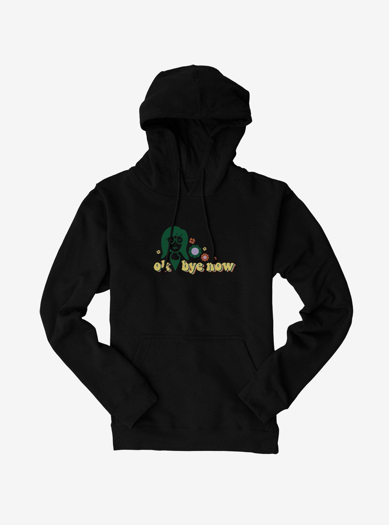 Daria Ok Bye Now Flowers Hoodie, BLACK, hi-res